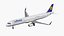 3D Lufthansa Airbus A321 with Interior and Doors model