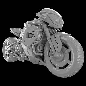 Voidrunner Printable Futuristic Bike Model