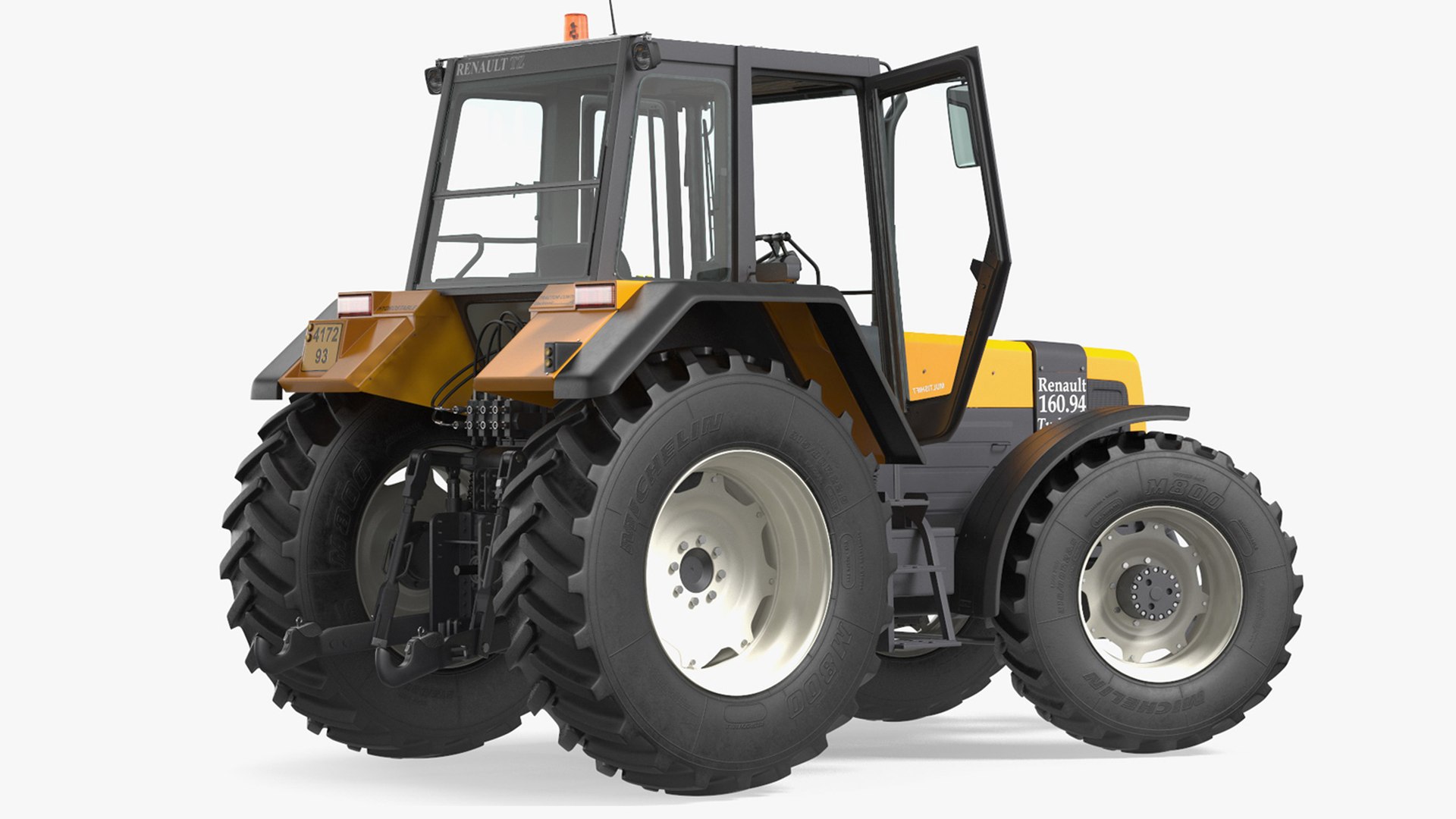 Renault 160-94 Wheel Tractor Clean Rigged for Cinema 4D 3D model preview