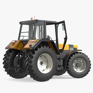 Renault 160-94 Wheel Tractor Clean Rigged for Cinema 4D