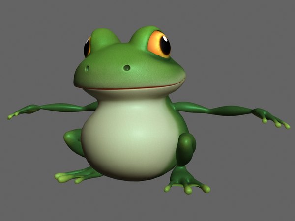 modelo 3d Rana de dibujos animados - TurboSquid 1093340