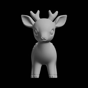 Cute Deer Figurine 3D Print Model 3D model