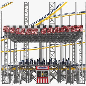 Full Roller Coaster 3D model