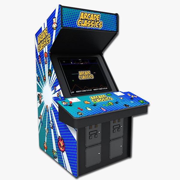 3d stand arcade 4 player model