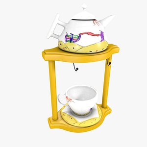 tea cup kettle 3d model