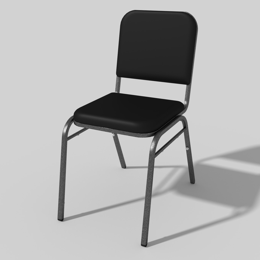 3d Model Of Generic Stacking Chair