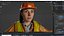 Female Construction Worker Character Model