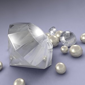 diamond pearls 3d model