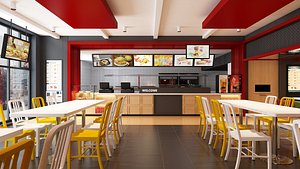 3D Fast Food Restaurant 04 model