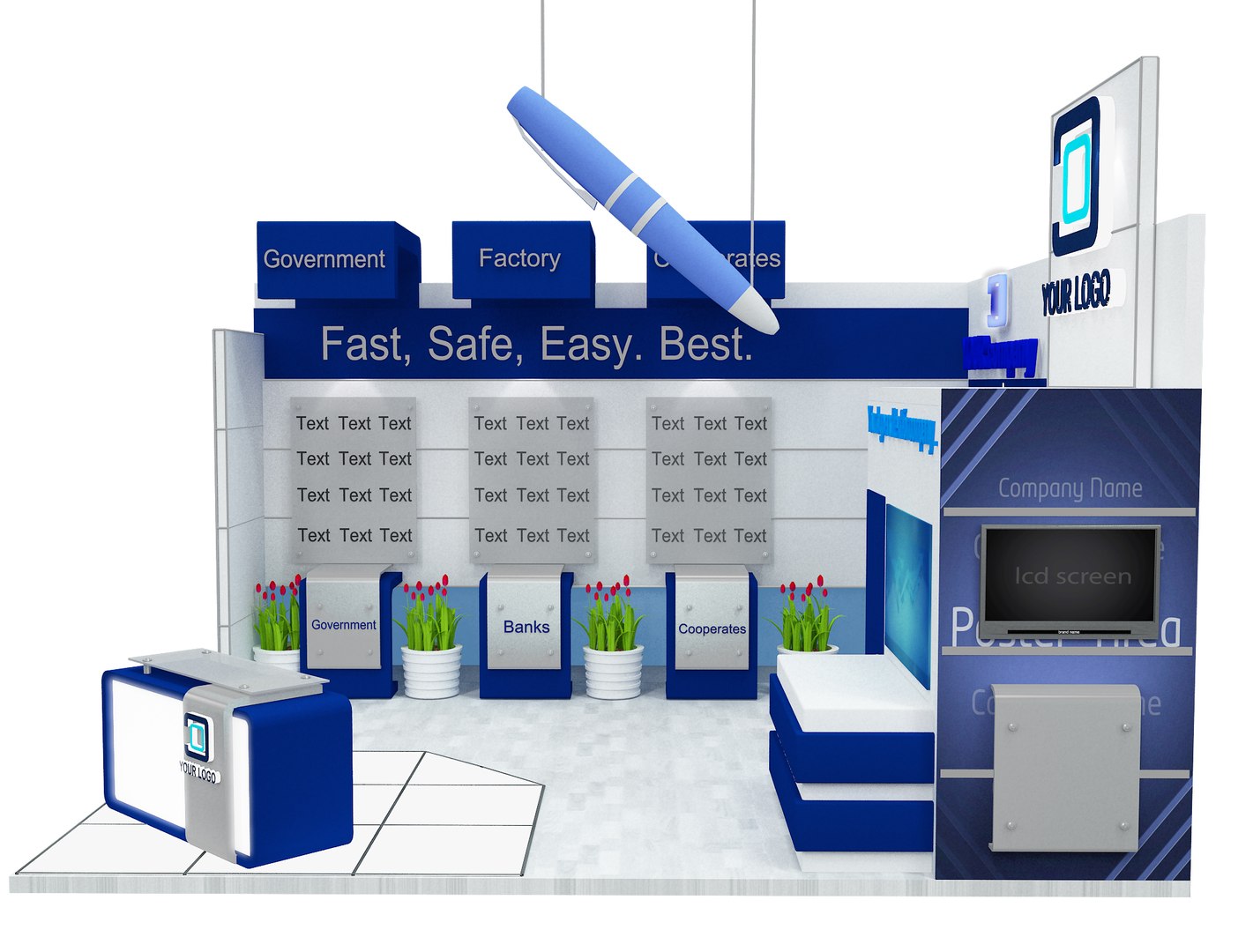 3D Booth Exhibition Stand x1 https://p.turbosquid.com/ts-thumb/Fi/GApBgM/3A/2copy/jpg/1627767888/1920x1080/fit_q87/304a42d074448d2bb099f85f98ca5d4bb4f68209/2copy.jpg