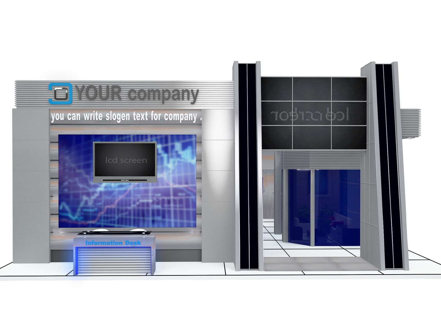 3D Booth Exhibition Stand x1 https://p.turbosquid.com/ts-thumb/Fi/GApBgM/gB/1copy/jpg/1627259791/1920x1080/fit_q87/5c375b7faaf8f2f9b0e8cdf78ef0e977458f866c/1copy.jpg