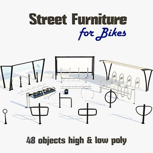 3D collections street furnitures shelters