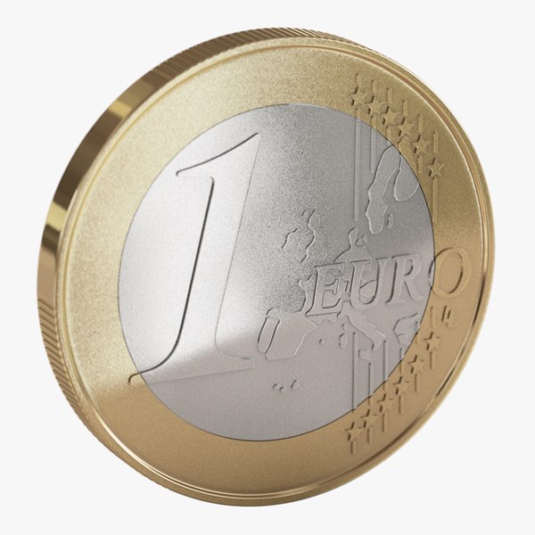 3d model of euro coin
