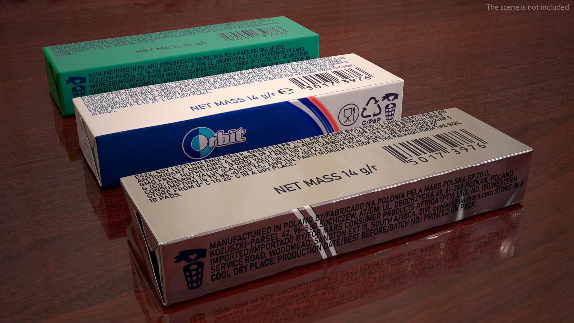 3D Model Orbit Chewing Gum Set Of Three Flavours - TurboSquid 2044760