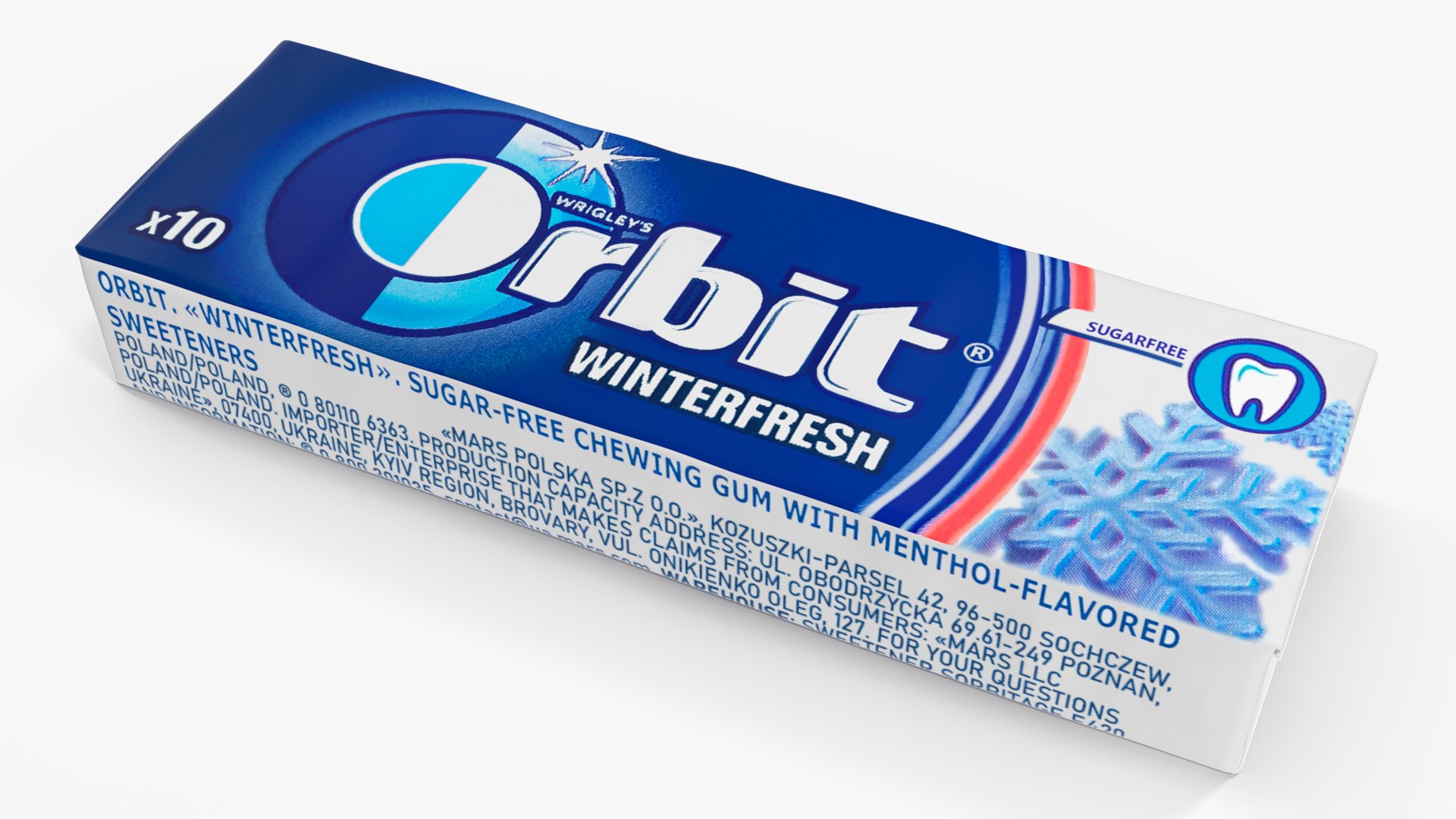 3D model Orbit Chewing Gum Set of Three Flavours TurboSquid 2044760