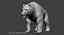 brown bear grizzly base mesh 3d model