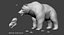 brown bear grizzly base mesh 3d model