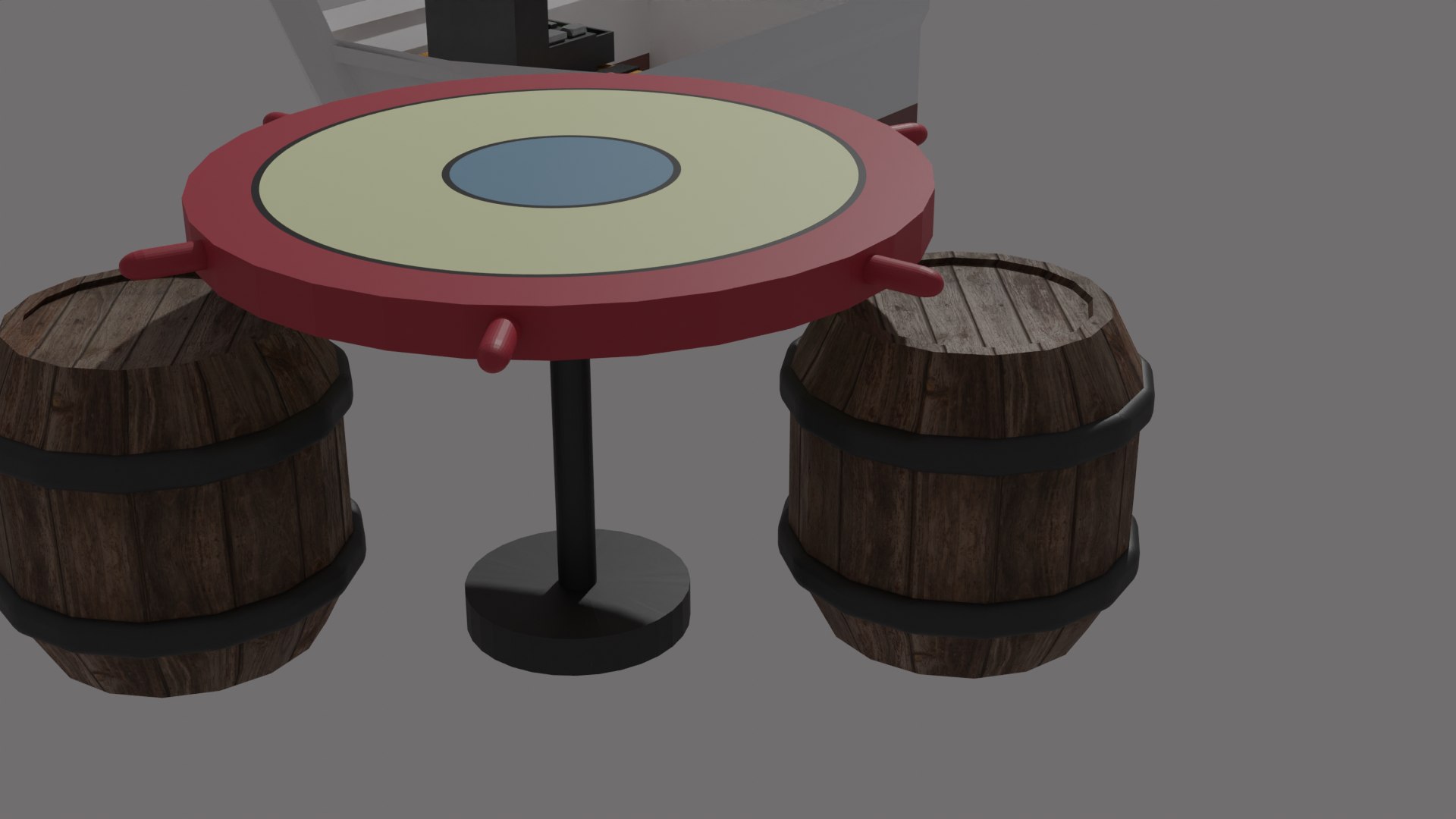 Krusty Krab Chair And Table Pack 3D - TurboSquid 1908713