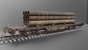 Railway freight flatcar
