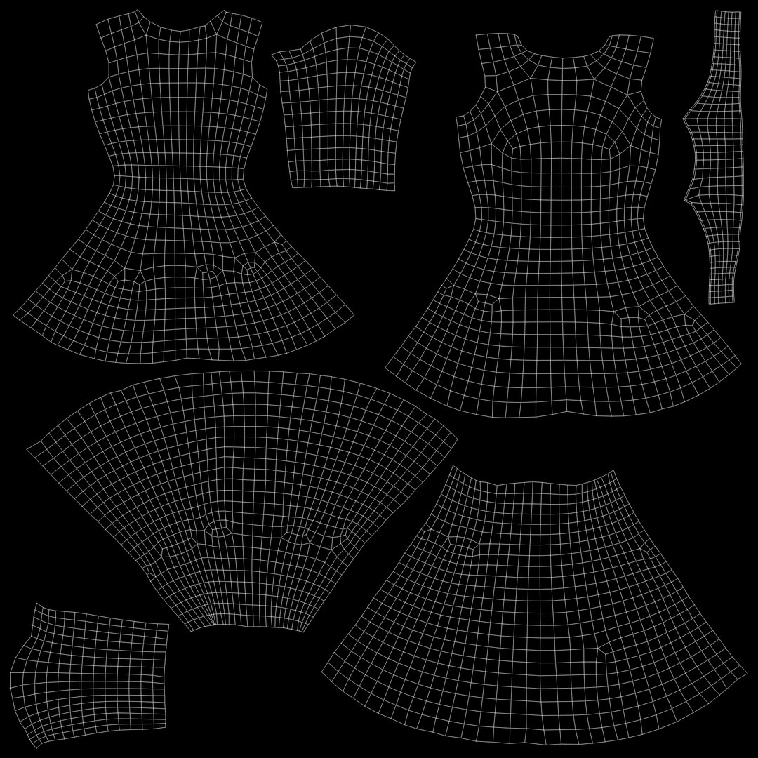 Tiered Skirt Dress Model TurboSquid 1870438