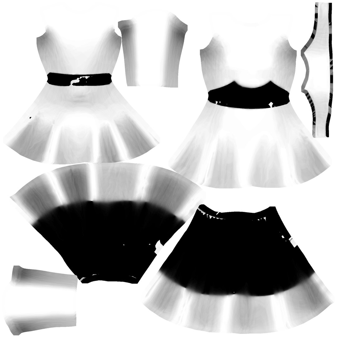 Tiered Skirt Dress Model TurboSquid 1870438