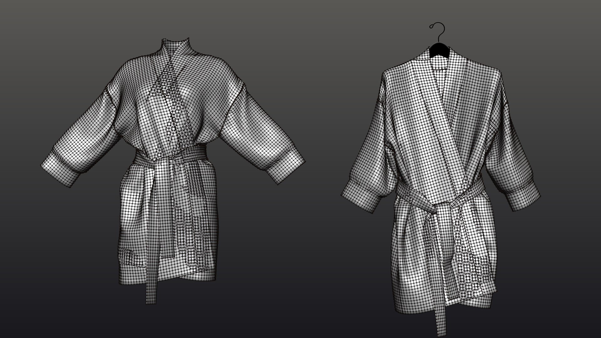 3D Silk Bath Robe Model - TurboSquid 1395280