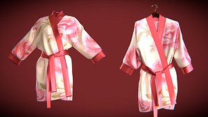 3D silk bath robe model