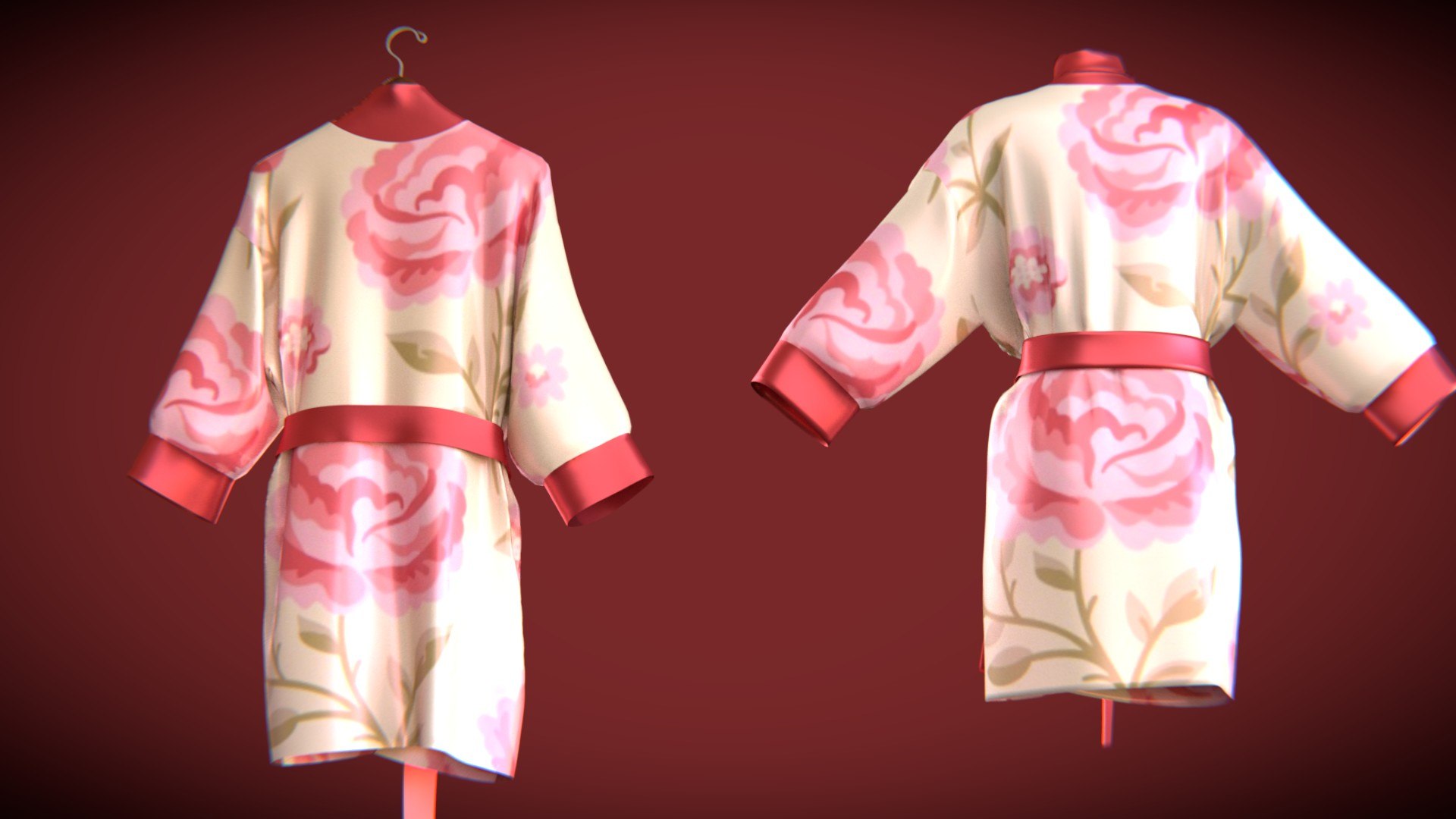 3D Silk Bath Robe Model - TurboSquid 1395280
