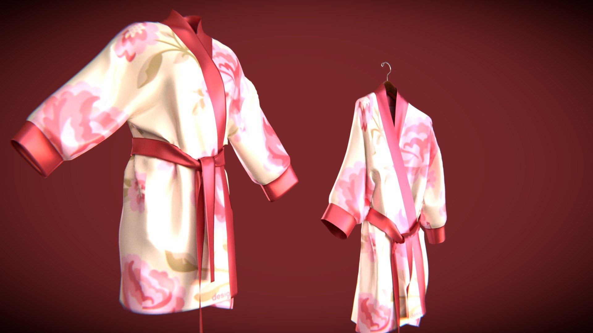 3D Silk Bath Robe Model - TurboSquid 1395280