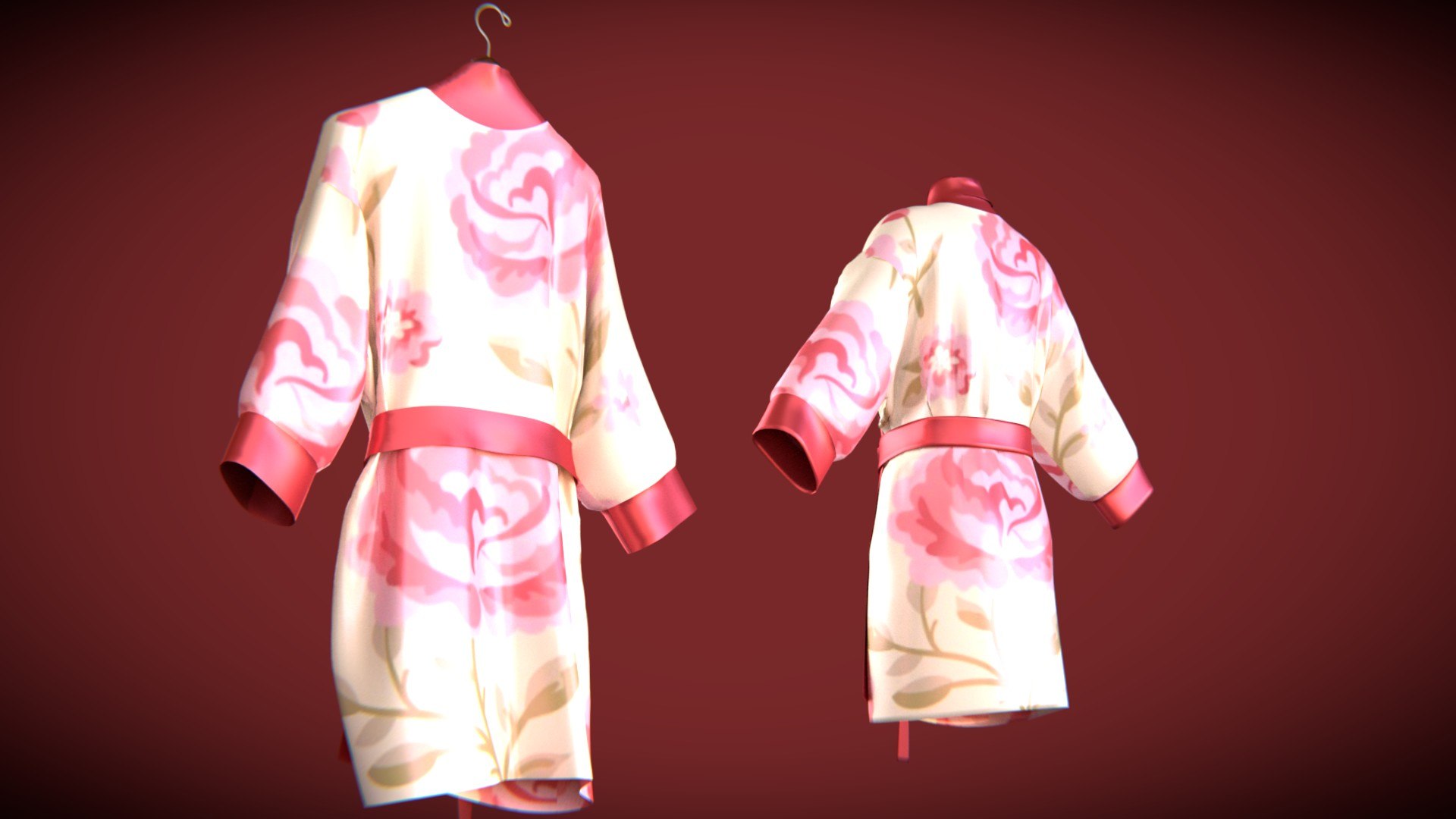 3D Silk Bath Robe Model - TurboSquid 1395280
