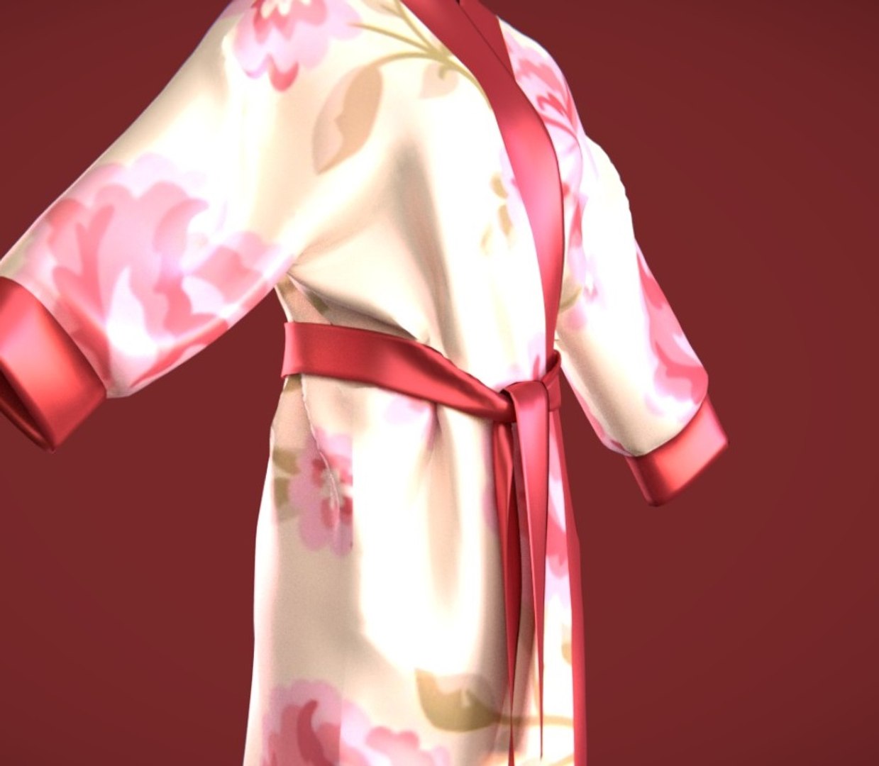 3D Silk Bath Robe Model - TurboSquid 1395280