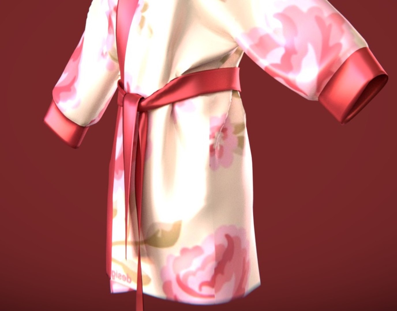 3D Silk Bath Robe Model - TurboSquid 1395280