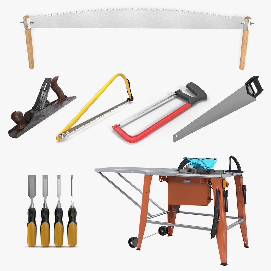 Wood Working Tools Collection 2 3D model preview