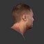 3d realistic human male head model