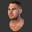 3d realistic human male head model