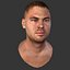 3d realistic human male head model