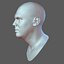 3d realistic human male head model