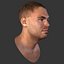 3d realistic human male head model