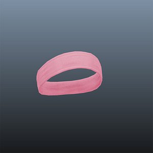 3d pink headband model