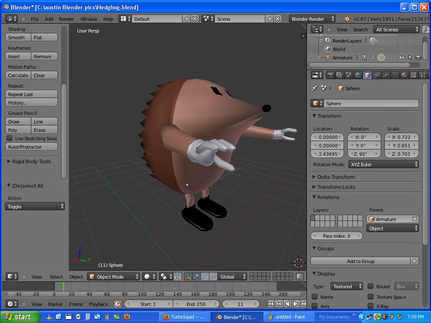 Hedgehog 3d Model
