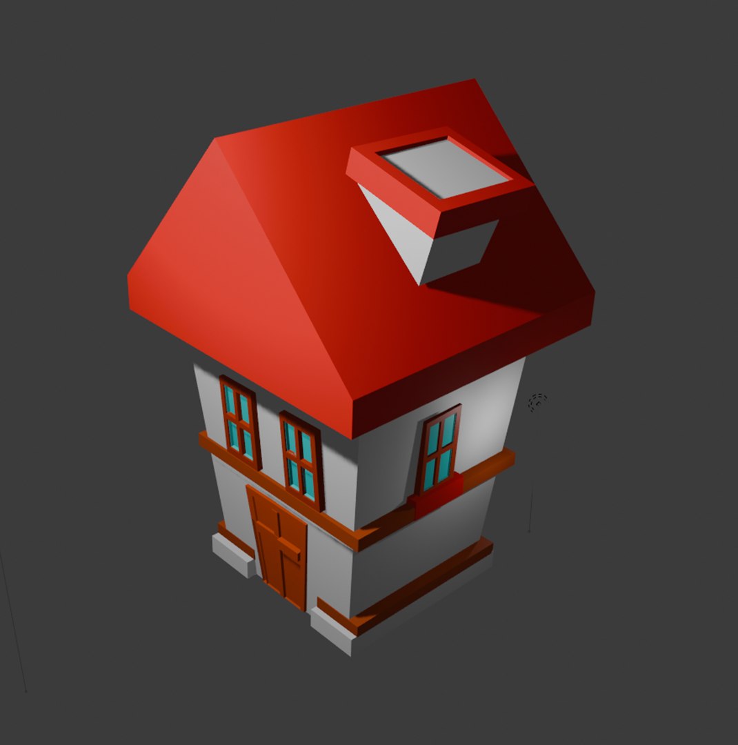 House 2 Low Poly 3D Model - TurboSquid 2235369