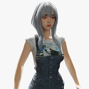Cute girl PBR 8k highdetails rigged 2026