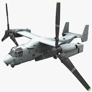 Military Tiltrotor Aircraft MV-22 Osprey 2 Rigged