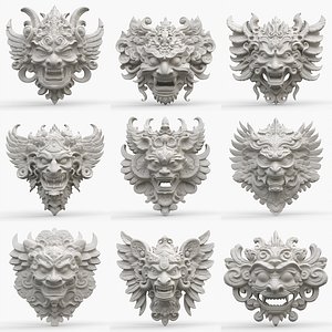 Collection 8 Balinese Demonic Reliefs