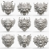 Collection 8 Balinese Demonic Reliefs
