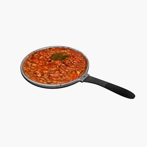 3D Beans in pan