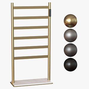3D Heated towel rail WONZON WOGHAND ESSEN WW A406 MB