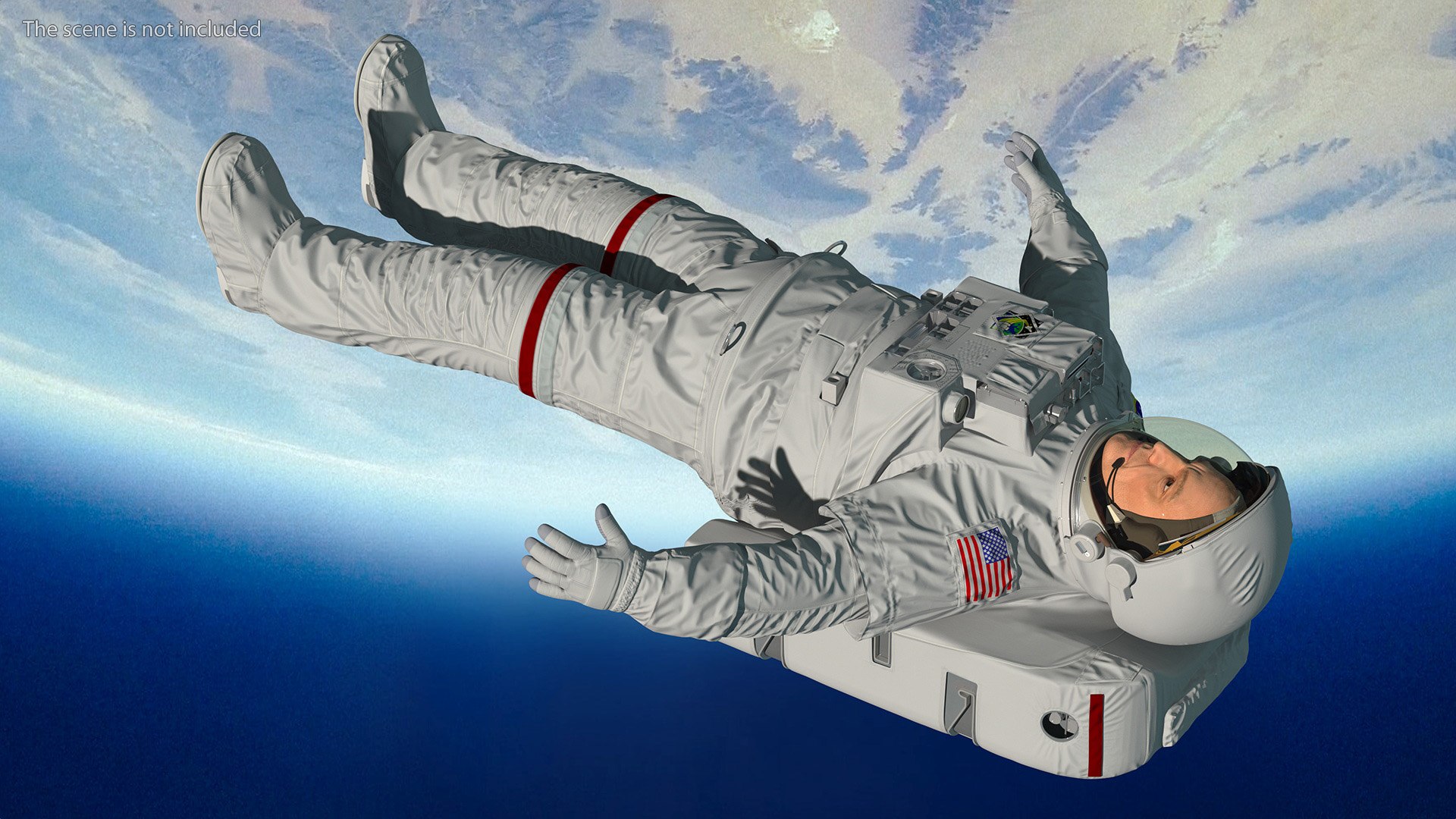 Astronaut Wearing Extravehicular Mobility Unit With Helmet 3D Model ...