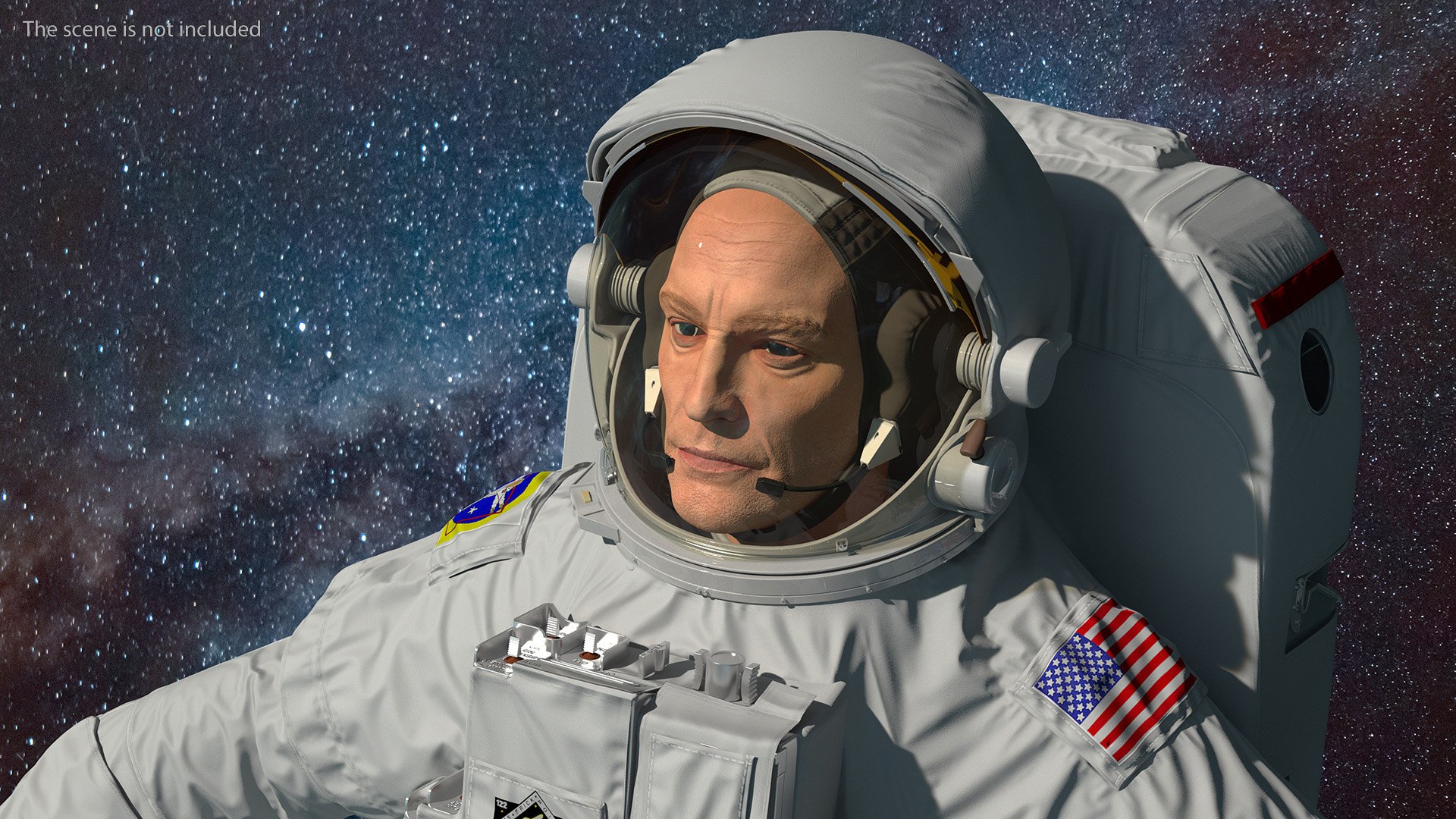 Astronaut Wearing Extravehicular Mobility Unit With Helmet 3D Model ...
