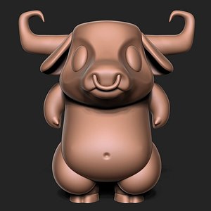 3D Angry bull model
